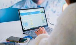 Live-Online Teilnehmerin arbeitet an einem Brainbirds Canvas